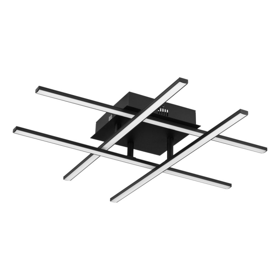 Πλαφονιέρα Οροφής Μέταλλο Μαύρη 500x95mm Led 24w 3000K Eglo Lasana 99316