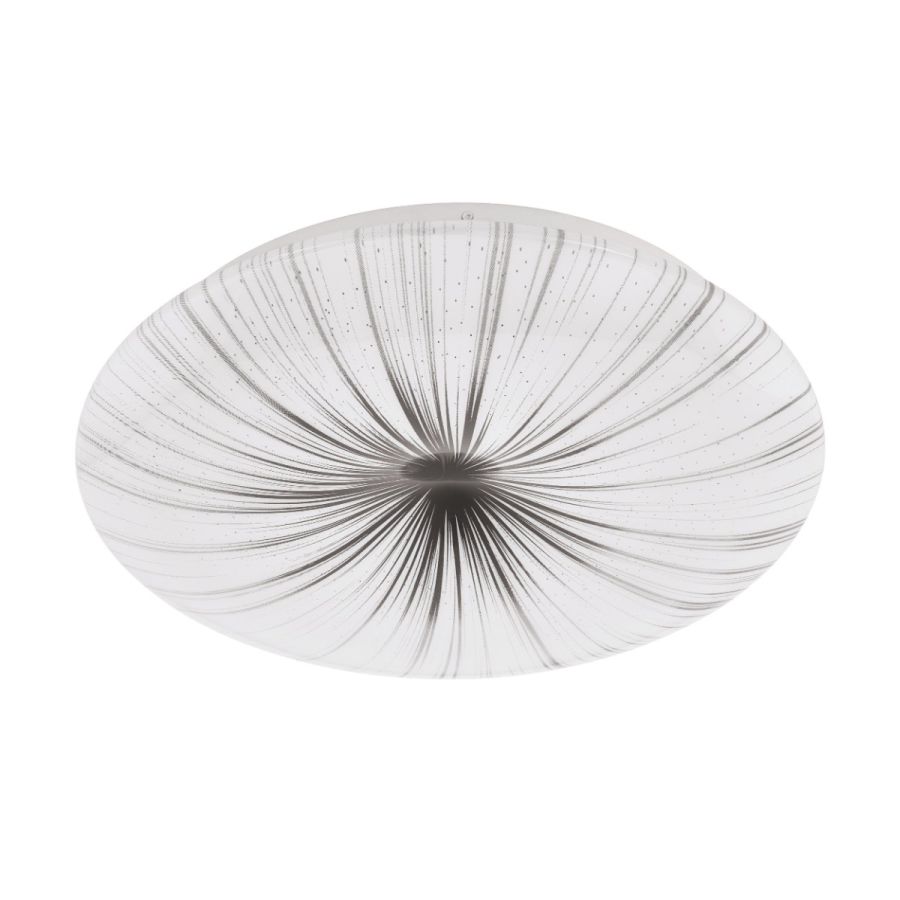 Πλαφονιέρα Οροφής Απόχρωση Λευκό-Ασημί 31xH6cm Led 3000Κ 1100lm Eglo Nieves 99699