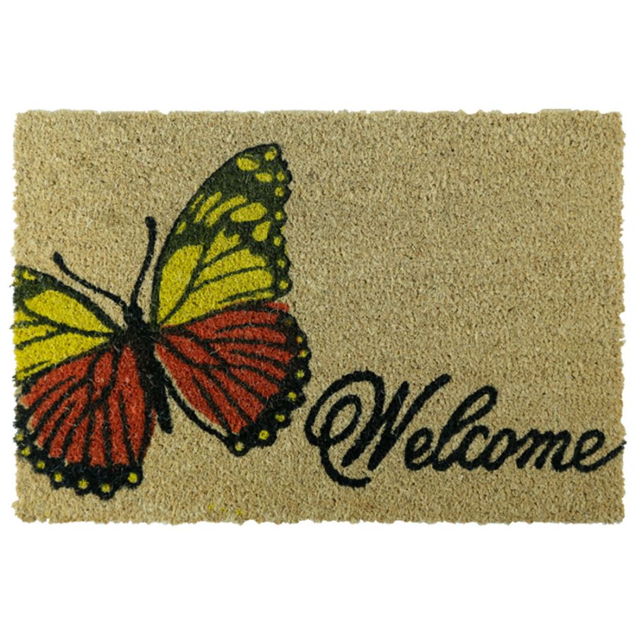 ΠΑΤΑΚΙ ΕΙΣΟΔΟΥ ΚΟΚΟΦΟΙΝΙΚΑ BUTTERFLYWELCOME SL8624 40X60 San Lorentzo 8624