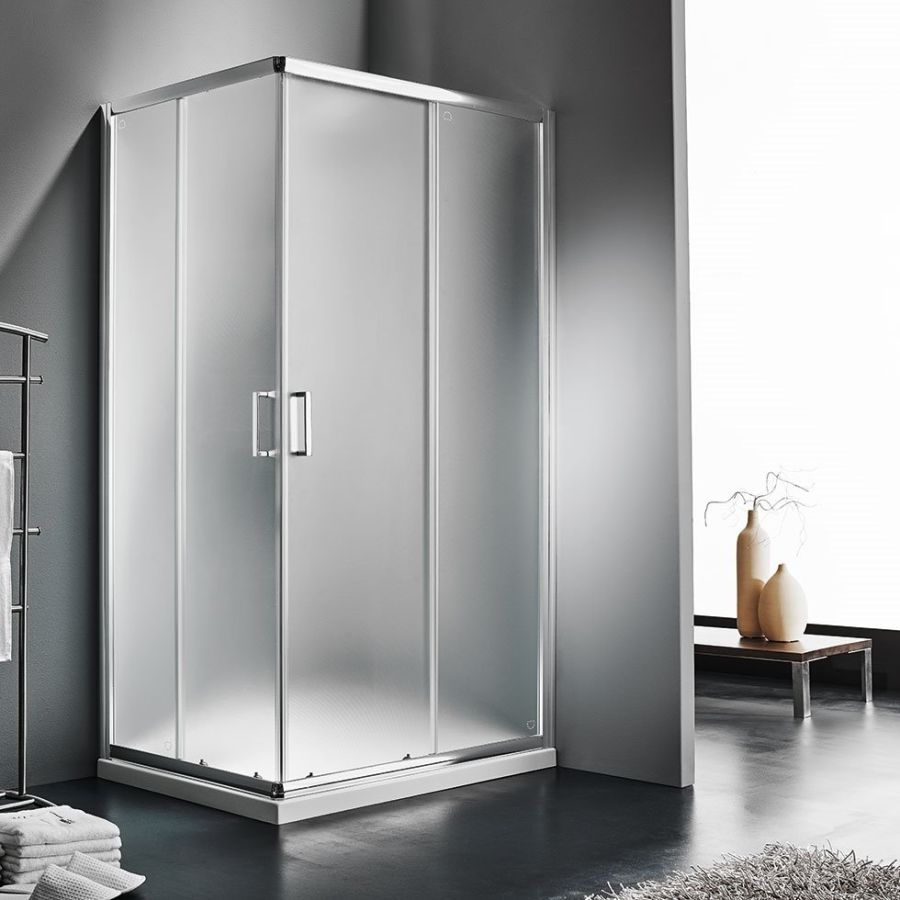 Καμπίνα Ντουσιέρας Ασύμμετρη 97-99x77-79cm 2 σταθερά & 2 συρόμενα Starlet Corner Entry Fabric CS10080F-100