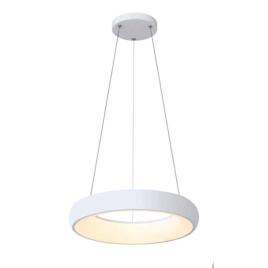 InLight Κρεμαστό φωτιστικό LED 110W 3CCT από λευκό ακρυλικό D:60cm 42023-A-White
