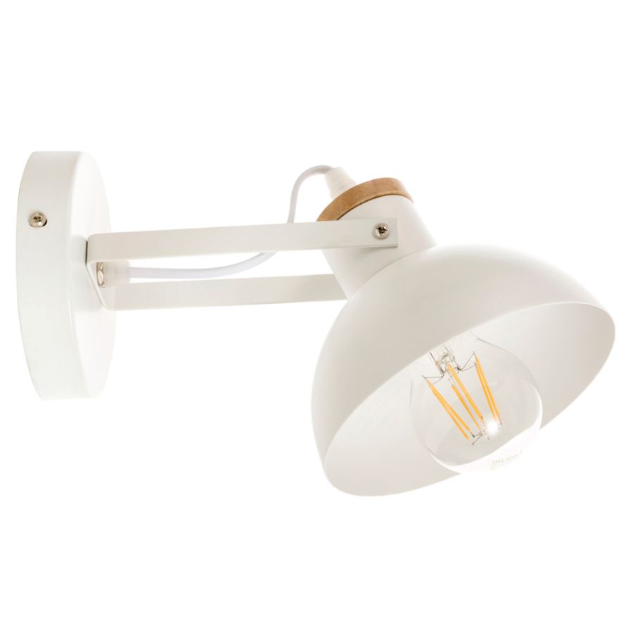 InLight Επιτοίχιο φωτιστικό από λευκό μέταλλο 1XE27 D:16cm 43379-WH
