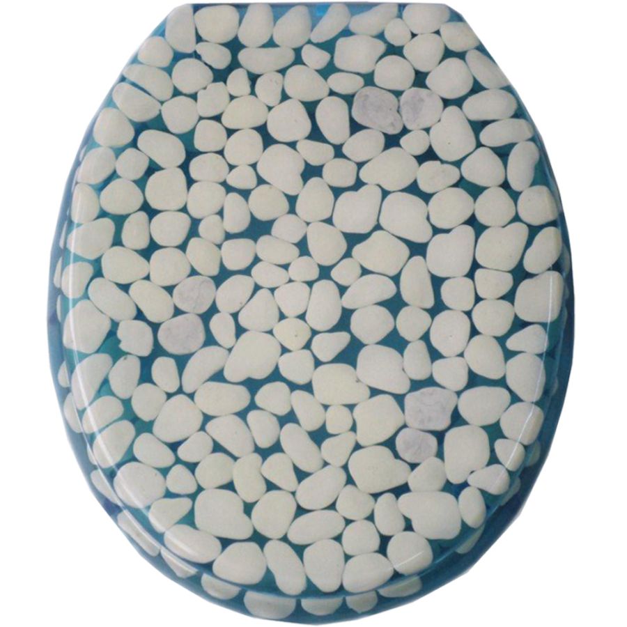 ΚΑΠΑΚΙ WC WHITE PEBBLES 36(φ)x43(μ) ΜΠΛΕ San Lorentzo 8039