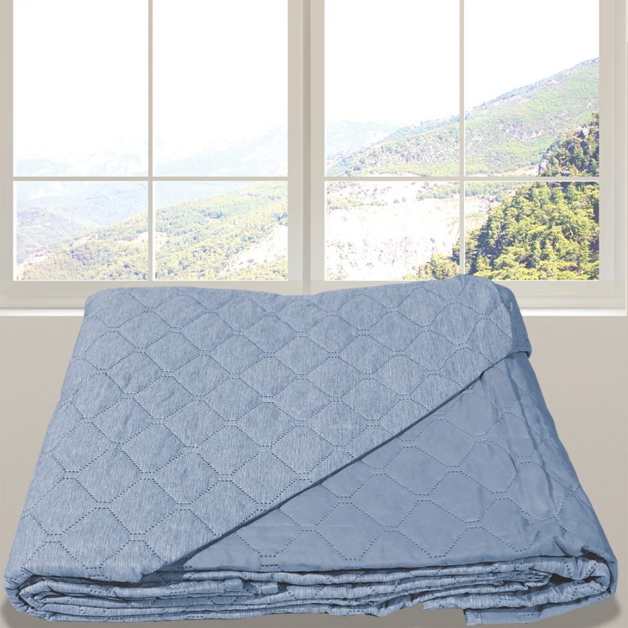 ΚΟΥΒΕΡΛΙ Village Simplicity DENIM 220x240 San Lorentzo 7089DENIM