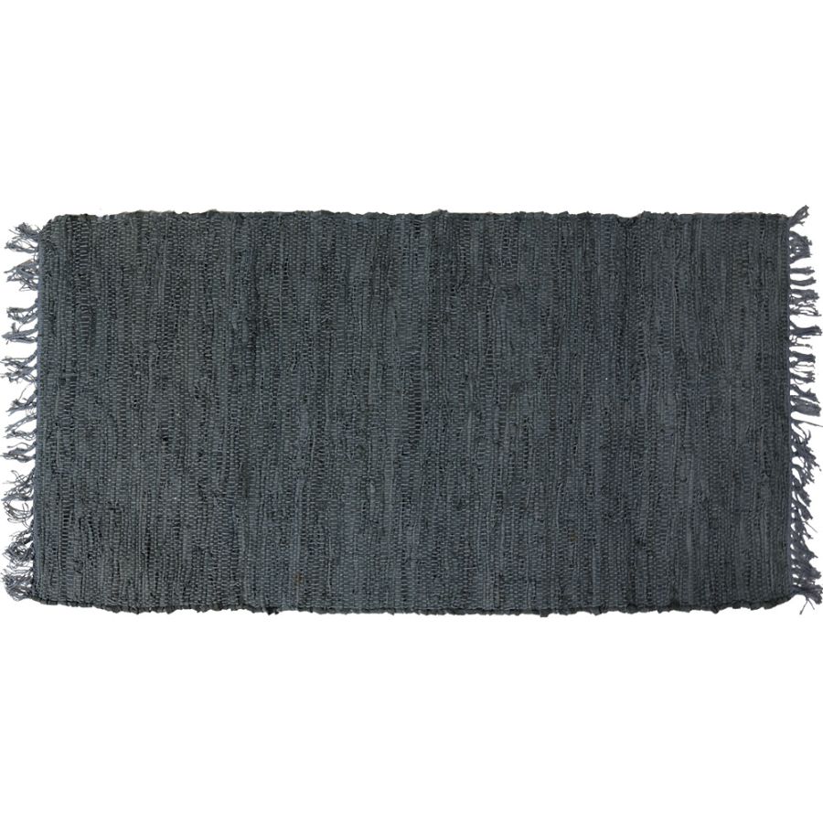 Δερμάτινο χαλάκι LEAΤΗΕR FLΑΤ GREY 70X140 San Lorentzo 1372AGREY