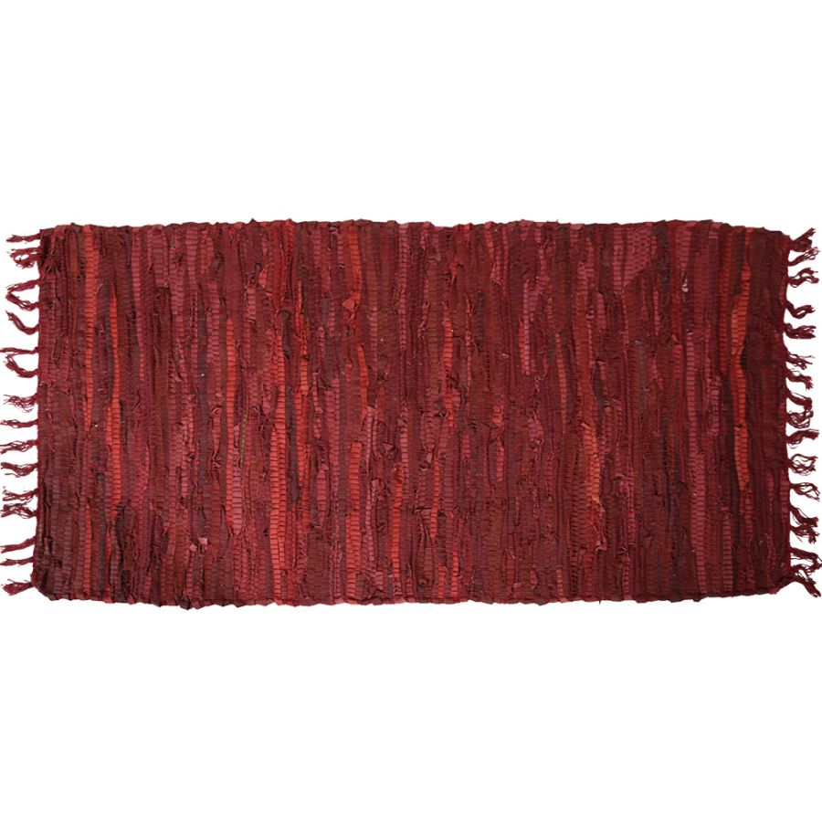 Δερμάτινο χαλάκι LEAΤΗΕR FLΑΤ RED 60Χ120 San Lorentzo 1372BRED