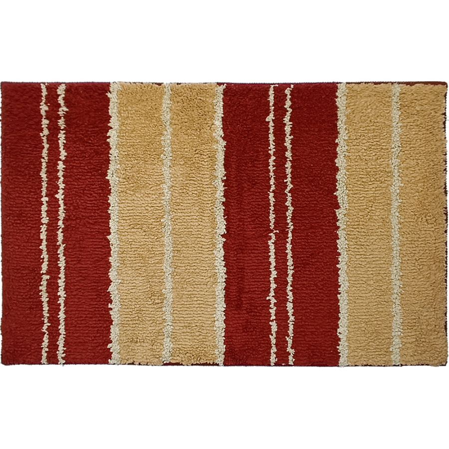 ΠΑΤΑΚΙ ΜΠΑΝΙΟΥ HORIZON LINES ΚΟΚΚΙΝΟ 60Χ90 San Lorentzo 1700894RED