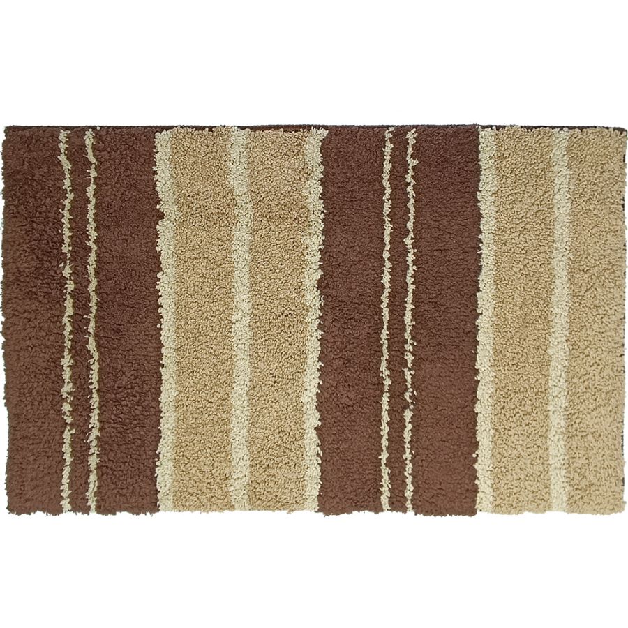ΠΑΤΑΚΙ ΜΠΑΝΙΟΥ HORIZON LINES ΚΑΦΕ 60X90 San Lorentzo 1700894BROWN