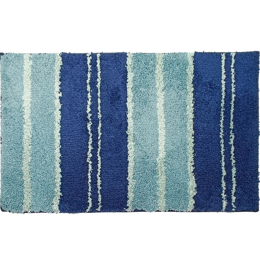 ΠΑΤΑΚΙ ΜΠΑΝΙΟΥ HORIZON LINES ΜΠΛΕ 60Χ90 San Lorentzo 1700894BLUE
