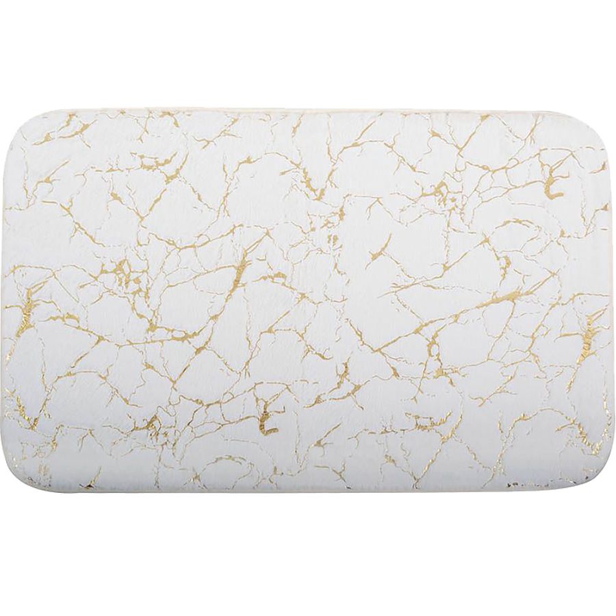 ΠΑΤΑΚΙ ΜΠΑΝΙΟΥ MEMORY FOAM VibrantRoots ΛΕΥΚΟ 40x60cm San Lorentzo 8064WHITE