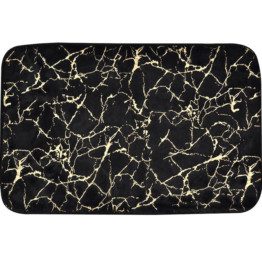 ΠΑΤΑΚΙ ΜΠΑΝΙΟΥ MEMORY FOAM VibrantRoots Μαύρο 40x60cm San Lorentzo 8064BLACK