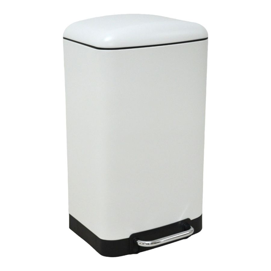 ΚΑΔΟΣ ΑΠΟΡΡΙΜΑΤΩΝ ΜΕΤΑΛΛΙΚΟΣ SOFT CLOSE SL1063 ΑΣΠΡΟΣ 30L San Lorentzo 8393