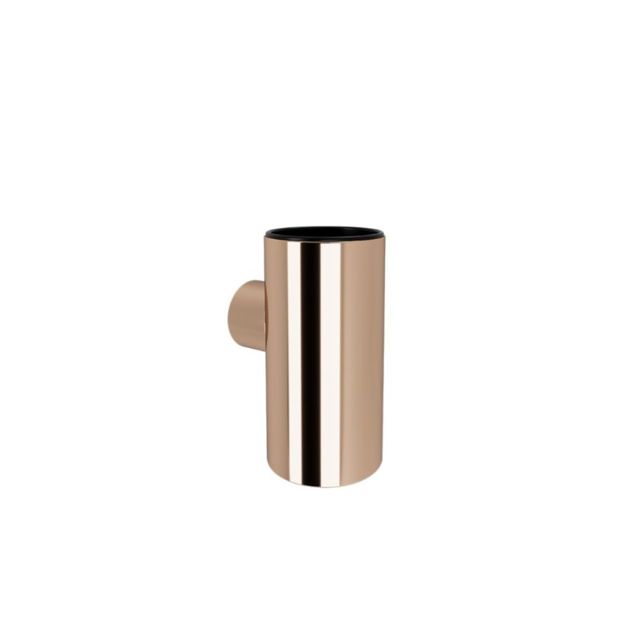 Ποτηροθήκη Μεταλλική Επιτοίχια W60xD75xH120mm Rose Gold Gloss PVD Verdi 3011551