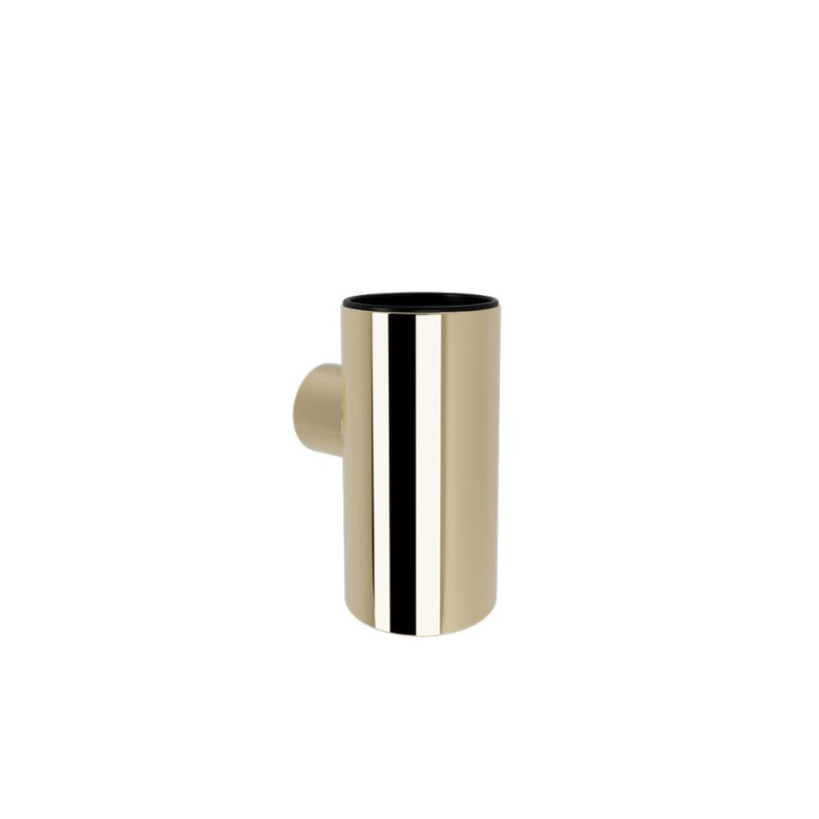 Ποτηροθήκη Μεταλλική Επιτοίχια W60xD75xH120mm Light Gold Gloss PVD Verdi 3011552
