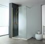 Διαχωριστικό Κρύσταλλο Ντουζιέρας Clean Glass Μ117-119 εκ. Υ200εκ.με βραχίονα Gold Brushed PVD Devon Iwis Walk-in IW120C-211 