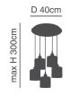 SE21-BR-10-5BL-SH1 MAGNUM BRONZE White Shade Pendant+ HOMELIGHTING 77-8730