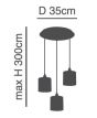 SE21-BL-B10-BL3-SH2 ADEPT PENDANT Grey Shade Pendant+ HOMELIGHTING 77-9019