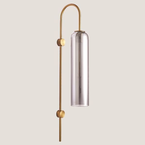 ΑΠΛΙΚΑ ΤΟΙΧΟΥ 1XE27 Max 10W 10X70 SMOKY/ΧΡΥΣΟ ARTE ILLUMINA CALLIOPE Eurolamp 144-56000