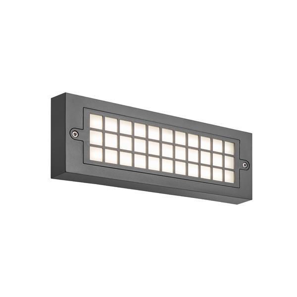 ΦΩΤΙΣΤΙΚΟ ΤΟΙΧΟΥ  LED 6W 255X30X90 3CCT IP65 ΓΡΑΦΙΤΗΣ "SENARIO" ARTE ILLUMINA Eurolamp 145-52119