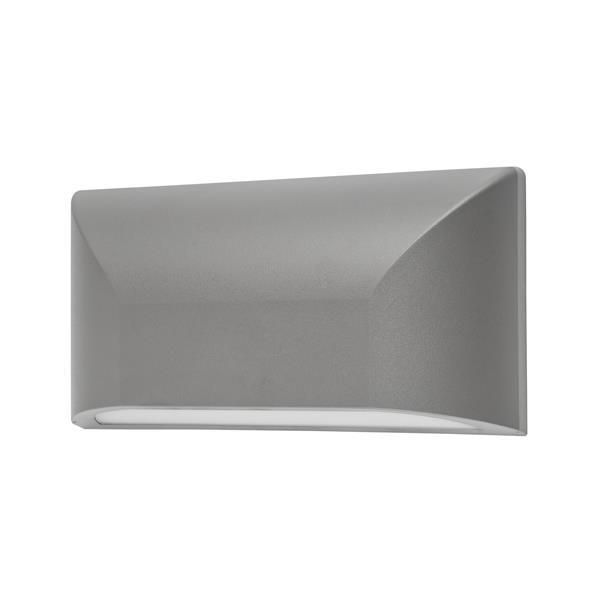 ΑΠΛΙΚΑ ΤΟΙΧΟΥ LED SLIM 6W IP65 220-240V 4000K 220X51X113mm ΓΚΡΙ PRO ARTE ILLUMINA Eurolamp 145-52076