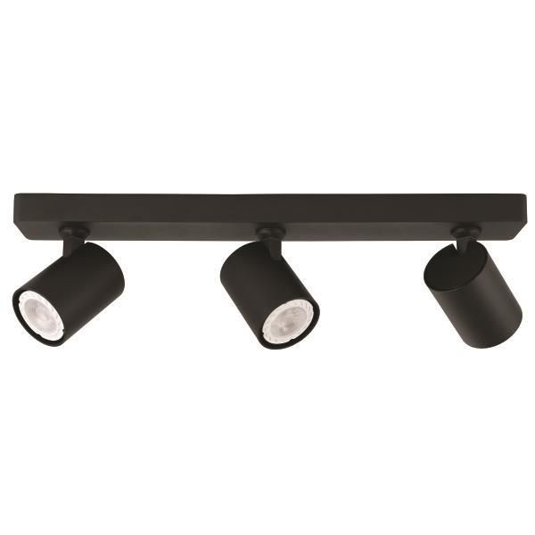 ΣΠΟΤ ΟΡΟΦΗΣ ΤΡΙΠΛΟ GU10 S1980 ΜΑΥΡΟ  ARTE ILLUMINA BRAVA Eurolamp 144-60005