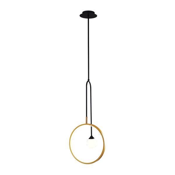 ARTE ILLUMINA SATURN ΦΩΤΙΣΤΙΚΟ ΚΡΕΜΑΣΤΟ ΜΟΝΟΦΩΤΟ LED 5W+G9*1  ΜΑΥΡΟ&ΧΡΥΣΟ Φ30*H120CM 3 CCT Eurolamp 144-15036