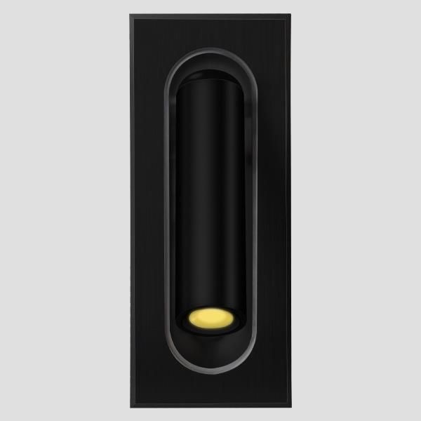 ΑΠΛΙΚΑ ΤΟΙΧΟΥ ΑΛΟΥΜΙΝΙΟΥ ΧΩΝΕΥΤΗ LED 3W 3000Κ Α170 ΜΑΥΡΗ Eurolamp 145-50003
