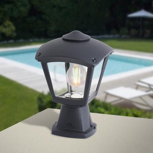 FUMAGALLI ΚΟΛΩΝΑΚΙ ΔΑΠΕΔΟΥ ΤΕΤΡΑΓΩΝΟ DISMA ROBY ΜΑΥΡΟ E27 Eurolamp 145-26073