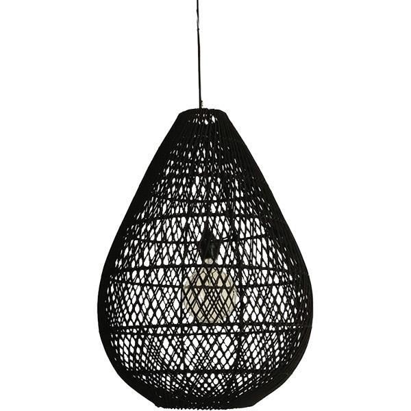 ΦΩΤΙΣΤΙΚΟ ΚΡΕΜΑΣΤΟ ΜΟΝΟΦΩΤΟ Ε27 MAX 60WD370X500 RATTAN  ΜΑΥΡΟ ARTE ILLUMINA KAI Eurolamp 144-33020