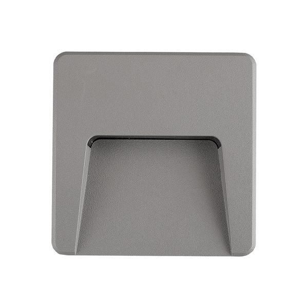 ΦΩΤΙΣΤΙΚΟ ΤΟΙΧΟΥ SLIM LED 3W IP65 230V 3CCT 120X120mm ΓΚΡΙ PRO ARTE ILLUMINA Eurolamp 145-52097