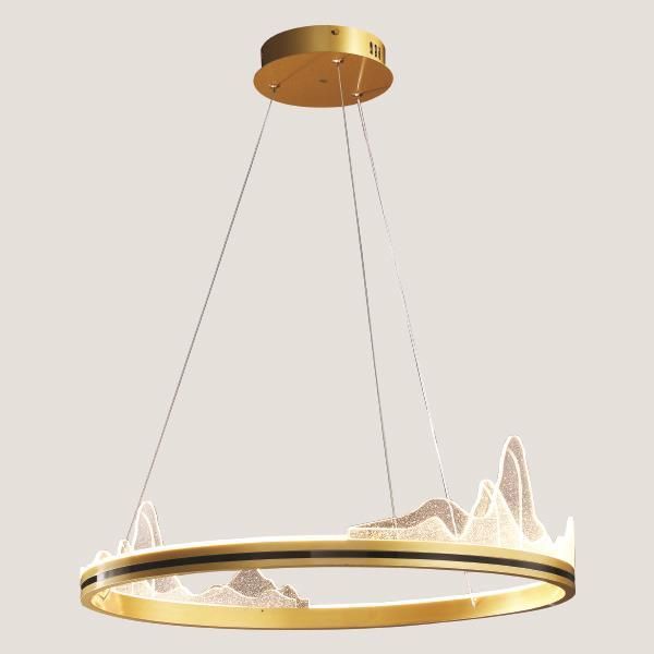 ARTE ILLUMINA ΦΩΤΙΣΤΙΚΟ ΚΡΕΜΑΣΤΟ ΔΑΚΡΥ LED 55W Φ80X20 ΧΡΥΣΟ Eurolamp 144-15003