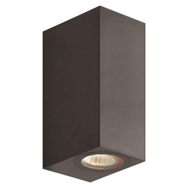 ΑΠΛΙΚΑ ΤΟΙΧΟΥ UP-DOWN ΤΕΤΡΑΓΩΝΗ GU10 IP54 ΜΑΥΡΗ ARTE ILLUMINA Eurolamp 145-82075