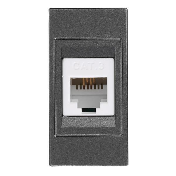 ΠΡΙΖΑ ΤΗΛΕΦΩΝΟΥ 1 MODULES RJ 11 ΓΡΑΦΙΤΗΣ Eurolamp 152-20452