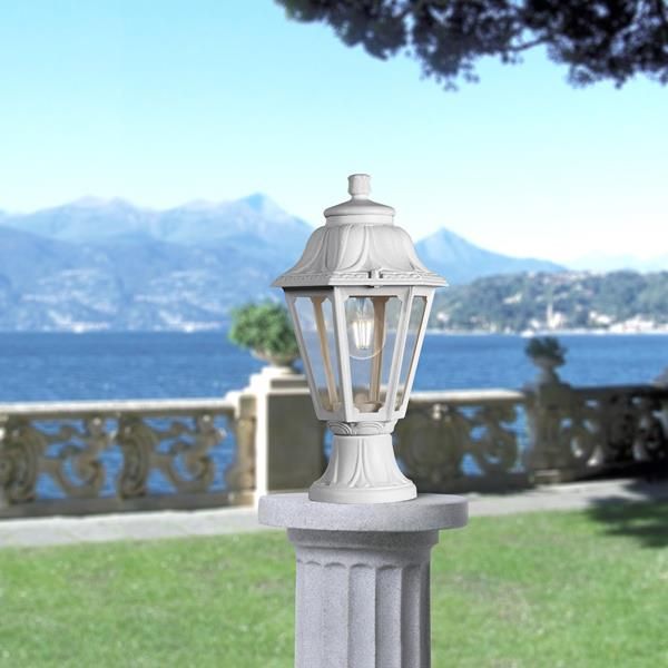 FUMAGALLI ΚΟΛΩΝΑΚΙ ΔΑΠΕΔΟΥ MIKROLOT ANNA ΛΕΥΚΟ ΕΞΑΓΩΝΟ 220X385mm Ε27 Eurolamp 145-26003