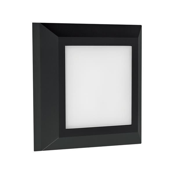 ΦΩΤΙΣΤΙΚΟ ΤΟΙΧΟΥ SLIM LED 3W IP65 230V 3CCT 125X125mm ΜΑΥΡΟ PRO  ARTE ILLUMINA Eurolamp 145-52085