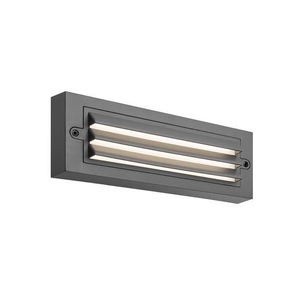 ΦΩΤΙΣΤΙΚΟ ΤΟΙΧΟΥ ΜΕ ΓΡΙΛΙΕΣ LED 6W 255X42X90 3CCT IP65 ΓΡΑΦΙΤΗΣ "SENARIO" ARTE ILLUMINA Eurolamp 145-52111