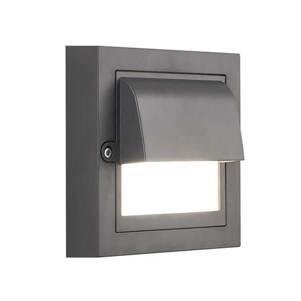 ΦΩΤΙΣΤΙΚΟ ΤΟΙΧΟΥ LED 6W 135X135X55 3CCT IP65 ΓΡΑΦΙΤΗΣ "SENARIO" ARTE ILLUMINA Eurolamp 145-52127