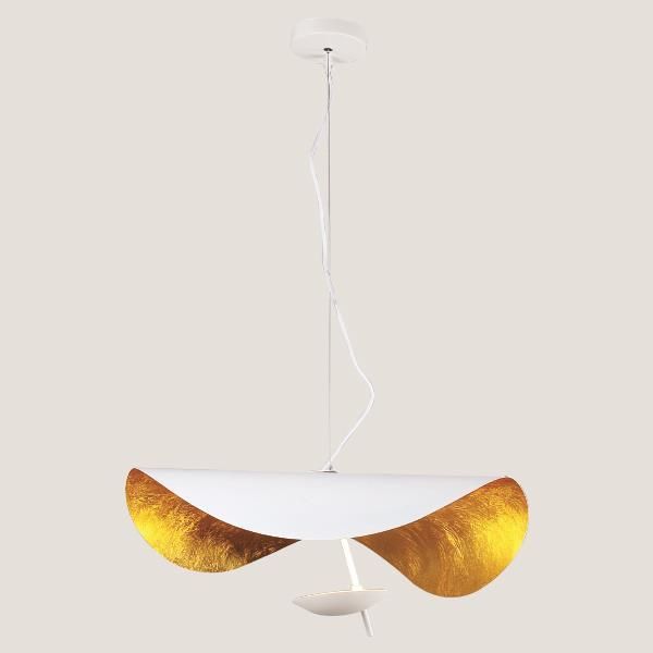 ARTE ILLUMINA ΦΩΤΙΣΤΙΚΟ ΚΡΕΜΑΣΤΟ LED 12W Φ60X130 ΧΡΥΣΟ/ΛΕΥΚΟ Eurolamp 144-16015