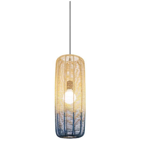 ΦΩΤΙΣΤΙΚΟ ΚΡΕΜΑΣΤΟ ΜΟΝΟΦΩΤΟ Ε27 D220XH520 RATTAN ΑΣΠΡΟ ΓΑΛΑΖΙΟ ARTE ILLUMINA KAI Eurolamp 144-33029