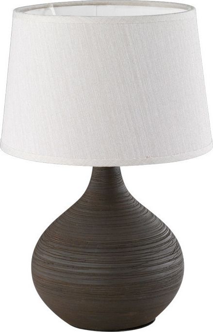 Πορτατίφ 20xH29cm 1xE14 Λευκό Καπέλο Βάση Καφέ Trio Lighting Martin R50371026