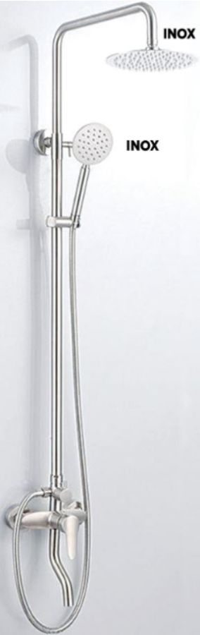 Στήλη Ντους 3 εξόδων Inox 304 Χρωμέ Domistyle 22054