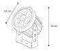 it-Lighting Crest peak LED 7W RGB CCT Outdoor Wall Lamp Black D:8.5 x 12cm 80700415