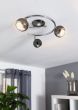 Σποτ Τρίφωτη Ροζέτα D34,5xB29cm 3xGU10 3x2,8w 3x250lm 3000Κ Ατσάλι Νίκελ-Μαύρο Eglo Bimeda 31007