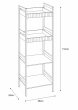 Ραφιέρα Μπάνιου με 4 Ράφια από Bamboo & MDF Natural/White 36x33x110cm MRShome DF-0011000