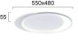 Φωτιστικό Οροφής Led 43w 3000K 3604lm  L550xH55mm Λευκό Evelyn Viokef 4301900