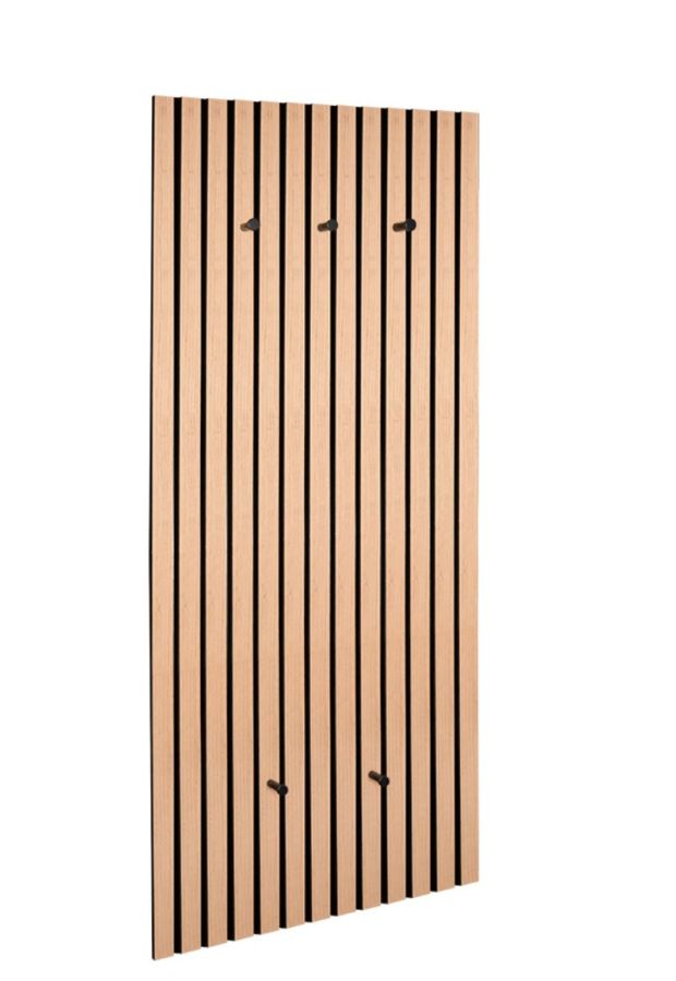 Κρεμάστρα Επίτοιχη Πέντε Θέσεων M50xY125cm MDF Φυσικό Μαύρο Mirrors & More Grace 2270398