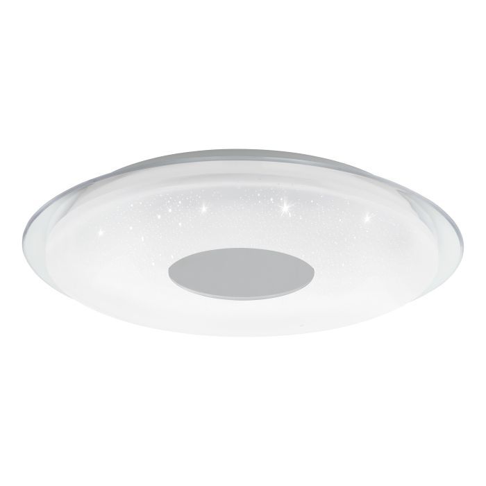 Πλαφονιέρα Οροφής Λευκή 56xH8cm LED 2700-6500Κ 1240lm Εφαρμογή-Τηλεχειριστήριο Eglo Lanciano 900005