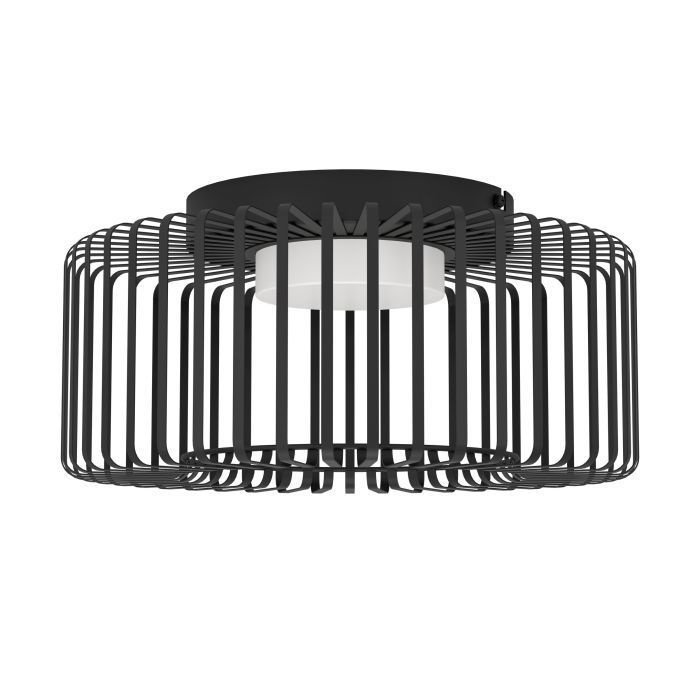 Πλαφονιέρα Οροφής Ø45cm Τηλεχειριστήριο-Εφαρμογή Led 2700-6500K 2450lm Μαύρο Eglo Ginestrone Z 900722