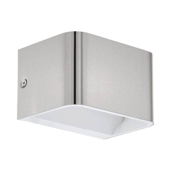 Φωτιστικό Τοίχου Νίκελ Σατινέ Αλουμίνιο L13xA9xH8cm LED 3000K 670lm Eglo Sania 4 98424