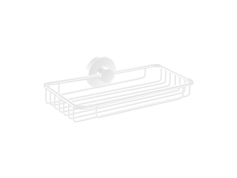 Σπογγοθήκη Επιτοίχια Μονή Στήριξη W22xD12,5xH5,5cm Sanco Galaxy White Matt 19903-M101